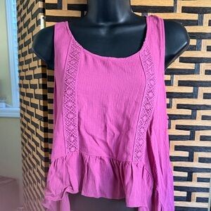Hippie Rose Magenta Sleeveless Blouse new with tags